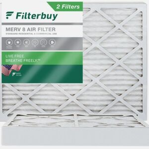 Air Filter 20x25x4 Merv 8 Furnace sold in packs of TWO by Filterbuy